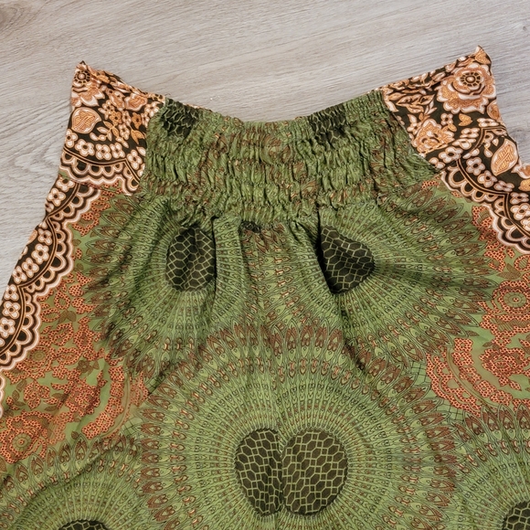 Bohemian Floral Wide-Leg Pants 100%rayon - Picture 6 of 6